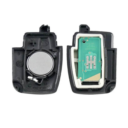 Programmable Remote Control Key for Ford Focus Vehicles showing internal battery and circuit board, replacement remote 433MHz, requires professional programming