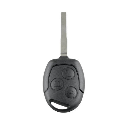 Ford Focus Compatible Oval Remote Key with Battery black 3-button replacement remote key with integrated chip and battery