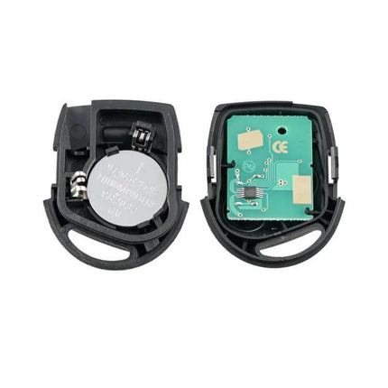 Ford Focus Compatible Oval Remote Key with Battery showing internal battery and circuit board, ready for programming and key cutting