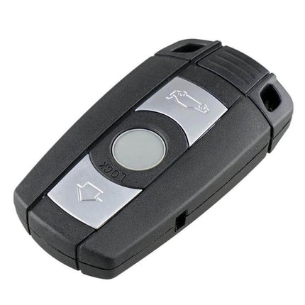Smart Remote Key for BMW CAS3 with Integrated Chip - black replacement remote with integrated chip, 3-button design, 868MHz, requires programming and blade cutting