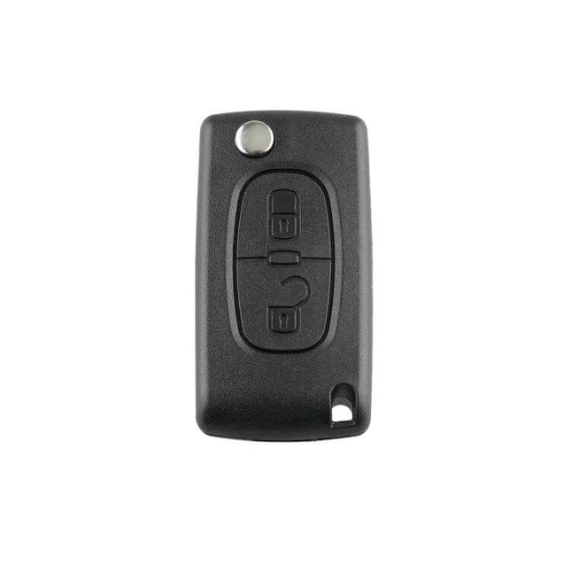 Peugeot 2-Button Wireless Remote Key for Vehicle Access - 433MHz replacement key with integrated chip, requires cutting and locksmith programming