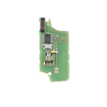 Peugeot 2-Button Remote Key for Vehicle Access Control internal circuit board and battery contacts replacement part