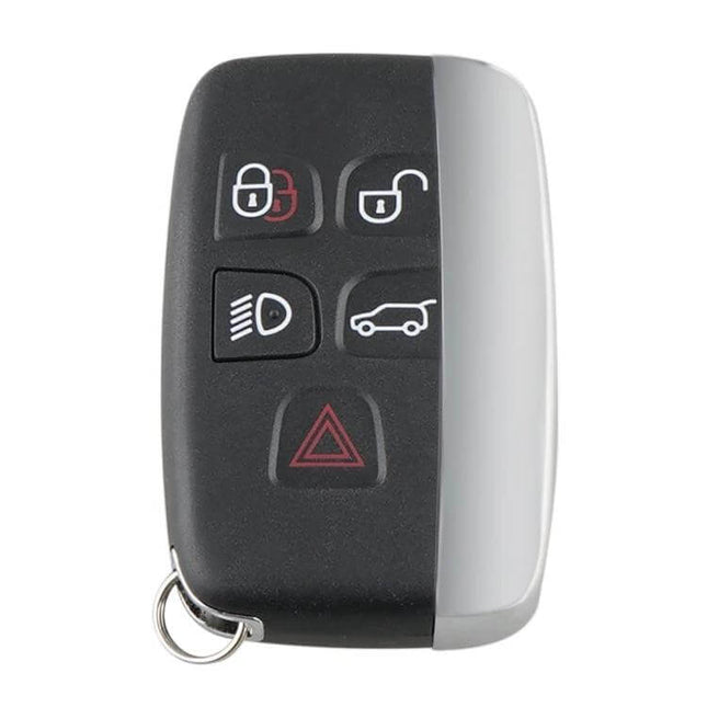 Remote Control Key with Battery for Jaguar Land Rover Vehicles - black 5-button replacement fob 434MHz with battery