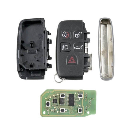 Remote Control Key with Battery for Jaguar Land Rover Vehicles - replacement 434MHz key fob with PCB and case, ready for programming