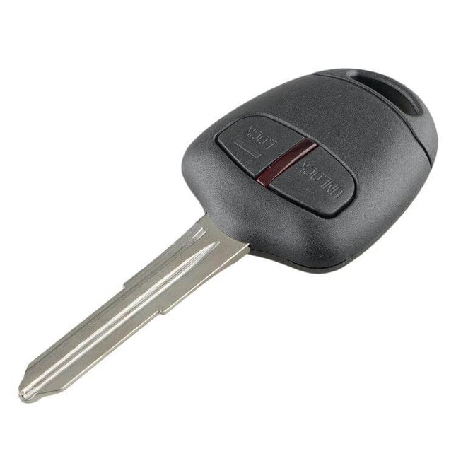 Mitsubishi 2-Button Car Key Remote with Integrated Battery replacement for 2005-2010 Outlander 433MHz 46 chip, blade uncut