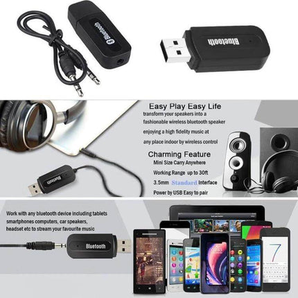 M1 Bluetooth Audio Transmitter Receiver For Portable Audio compact USB 3.5mm dongle for streaming to speakers or wireless headphones