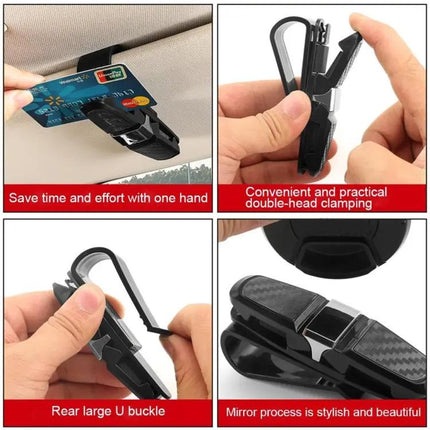 Car Sun Visor Mounted Glasses and Ticket Holder | Syndmart