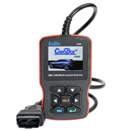 Creator Tool for Everyday Mercedes-Benz Vehicle Maintenance - Creator C502 OBD2 scanner showing screen and connector