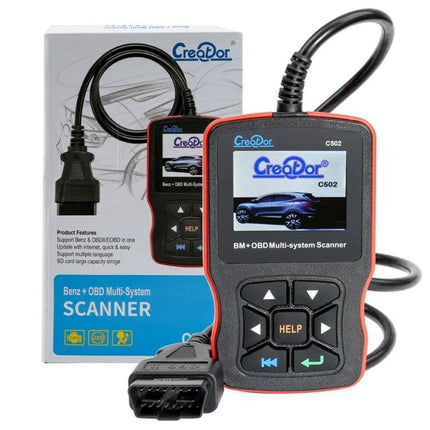 Creator Tool for Everyday Mercedes-Benz Vehicle Maintenance - C502 OBD2 scanner connected to Mercedes-Benz, reads and clears codes