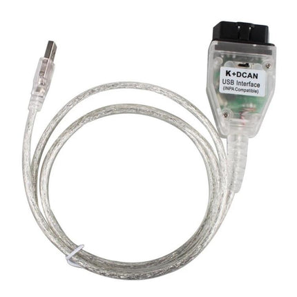 INPA USB Cable for Everyday BMW Vehicle Maintenance - clear K+DCAN USB OBD interface cable for home diagnostics