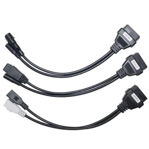 Essential Cables for Routine Car Checks and Maintenance - three OBD2 adapter cables for home and garage diagnostics, plug-and-play cable set