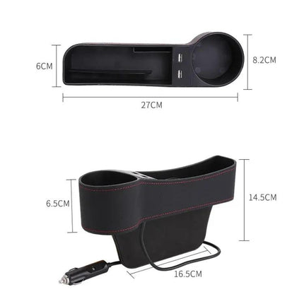 Driver Seat Gap Filler Storage Box for Car Essentials