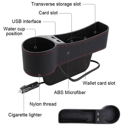 Driver Seat Gap Filler Storage Box for Car Essentials