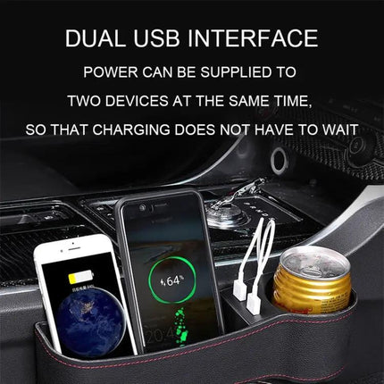 Driver Seat Gap Filler Storage Box for Car Essentials