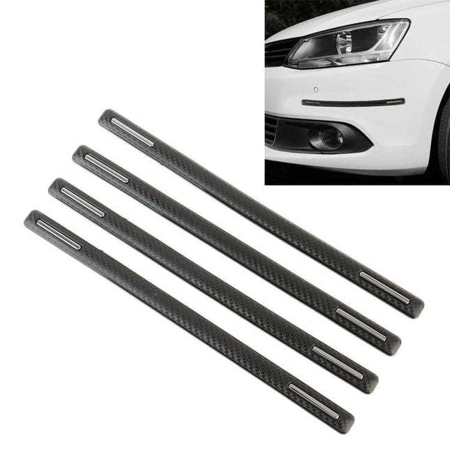Universal Silicon Car Door Anti-Collision Strip, 4 Pieces - black flexible silicon door edge protectors to prevent dings and scratches