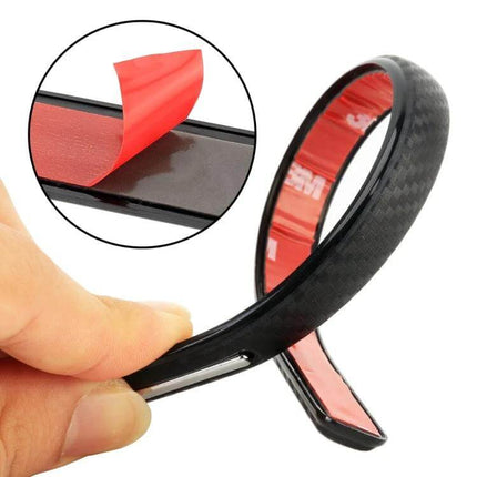 Universal Silicon Car Door Anti-Collision Strip, 4 Pieces - black flexible silicon strip with red adhesive backing protecting car door edges