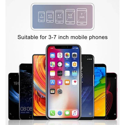 Carbon Fiber Texture Silicone Car Phone Holder for Smartphones showing various 3-7 inch phones for secure in-car use