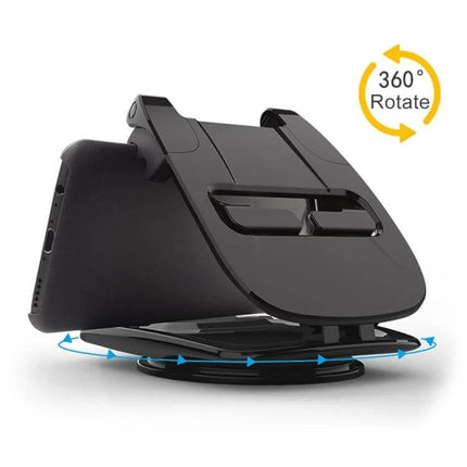 Adjustable Car Dashboard Phone Holder for 3.5 to 6.5 Inch Phones compact 360° rotating mount keeps phone secure on uneven surfaces