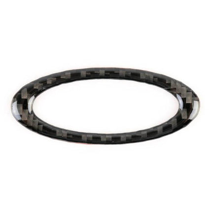 Decorative Carbon Fiber Steering Wheel Frame for Ford Mondeo - glossy carbon fiber oval trim for Mondeo steering wheel interior