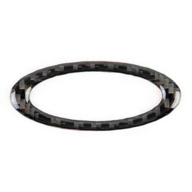 Decorative Carbon Fiber Steering Wheel Frame for Ford Mondeo - glossy carbon fiber oval trim for Mondeo steering wheel interior