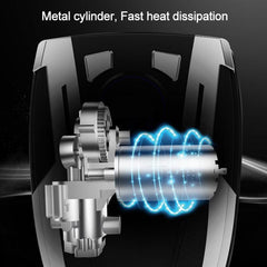 Inflador de neumáticos portátil para automóvil de 12 V: bomba de aire eléctrica RUNDONG con luces LED y kit de herramientas