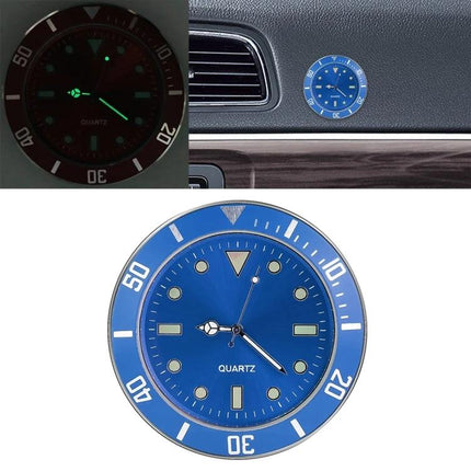 Luminous Clock for Easy Time Checks While Driving - blue adhesive dashboard clock with glow-in-the-dark hands for safe driving