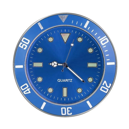 Luminous Clock for Easy Time Checks While Driving - blue adhesive dashboard clock with luminous hands and markers