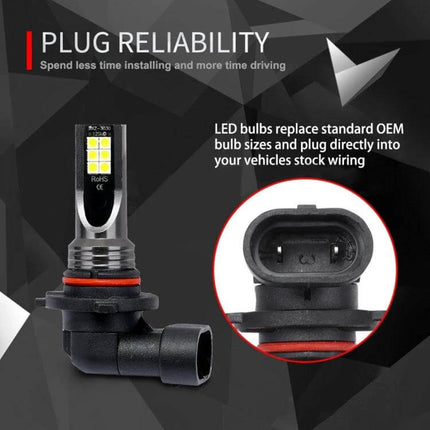 Durable White Car LED Fog Light For Everyday Driving - compact low-power plug-in LED fog light with reliable connector for easy vehicle installation
