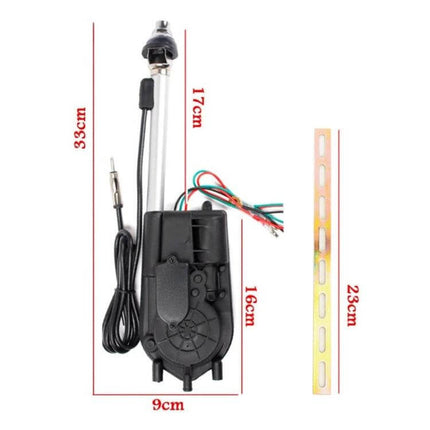 Adjustable Automatic Expansion Car Antenna for AM/FM Radio Use compact motorized antenna with wiring and mounting bracket