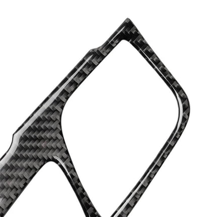 Carbon Fiber Gear Position Panel Sticker for BMW 5 Series G38 2018 - close-up carbon fiber gear panel trim sticker