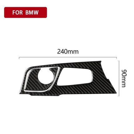 Carbon Fiber Gear Position Panel Sticker for BMW 5 Series G38 2018 - carbon fiber finish gear panel decal, 240x90mm fit