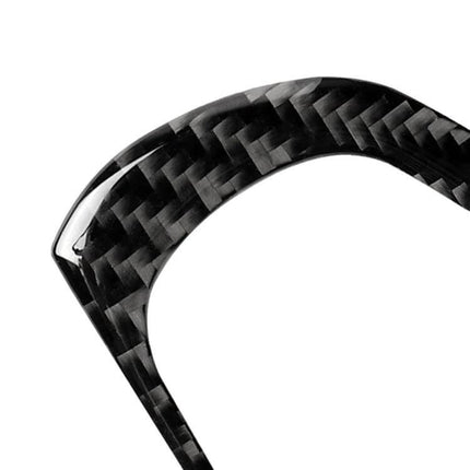 Carbon Fiber Decorative Sticker for BMW 5 Series Steering Wheel — close-up carbon fiber steering wheel trim accent