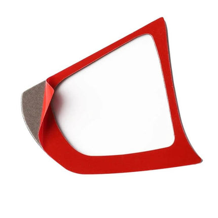 Carbon Fiber Decorative Sticker for BMW 5 Series Steering Wheel - red adhesive trim piece for steering wheel accent