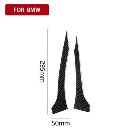 BMW Carbon Fiber Rearview Mirror Decorative Sticker - pair of 295x50mm carbon fiber trim decals for G30 (2018-2019) and G11 (2016-2019) interior upgrade