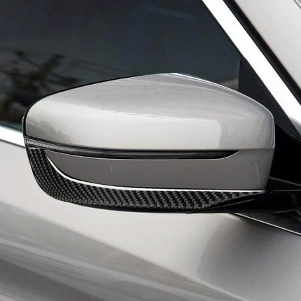 BMW Carbon Fiber Rearview Mirror Decorative Sticker applied to BMW side mirror for G30 G11 interior styling