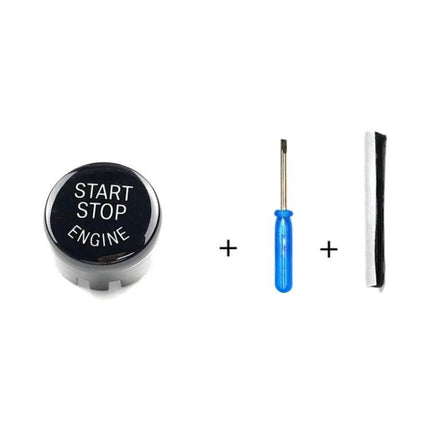 BMW Engine Start Push Button Cover for G and F Chassis Models - black start/stop engine cap with installation tools