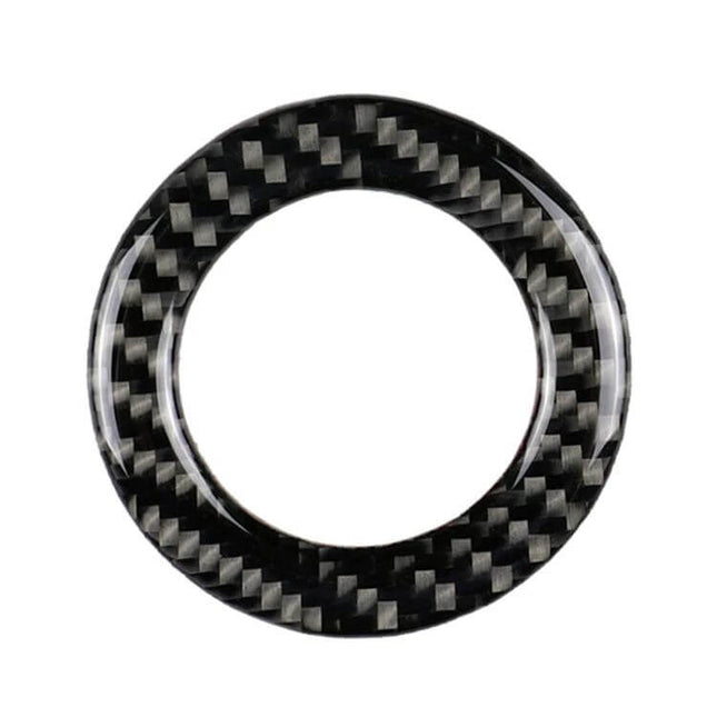 Carbon Fiber Steering Wheel Decorative Ring for Volkswagen Cars - glossy carbon fiber trim ring for VW interior upgrade