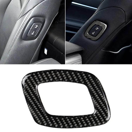 Carbon Fiber Decorative Sticker for Toyota Camry Seat Adjustment - carbon fiber seat adjustment panel trim overlay