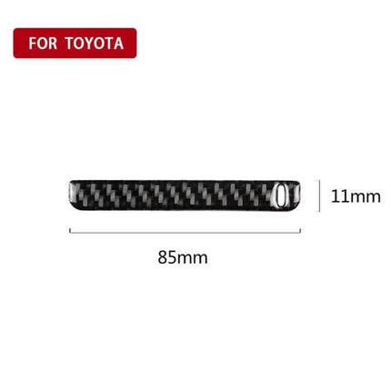 Carbon Fiber Decorative Sticker for Toyota Camry Storage Box Groove – 85mm x 11mm carbon fiber pattern trim for Camry storage groove