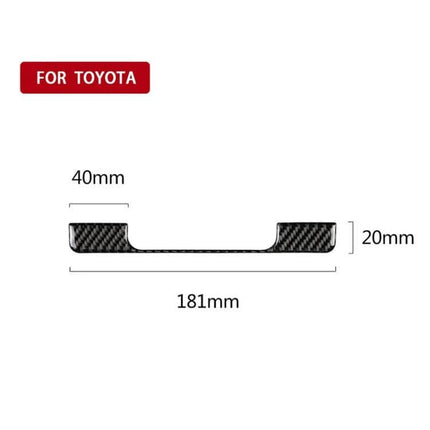 Carbon Fiber Decorative Sticker for Toyota Camry Storage Box - carbon fiber trim, 181mm x 20mm, fits 2018-2019 Camry storage box