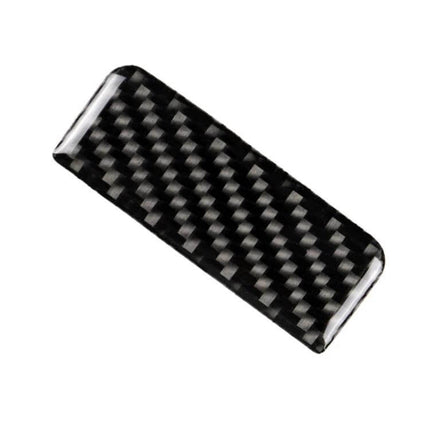 Carbon Fiber Decorative Sticker for Toyota Camry Handle - close-up of black carbon fiber door handle decal for 2018-2019 Camry