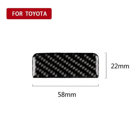 Carbon Fiber Decorative Sticker for Toyota Camry Handle - 58mm x 22mm carbon fiber door handle decal for 2018-2019 Camry