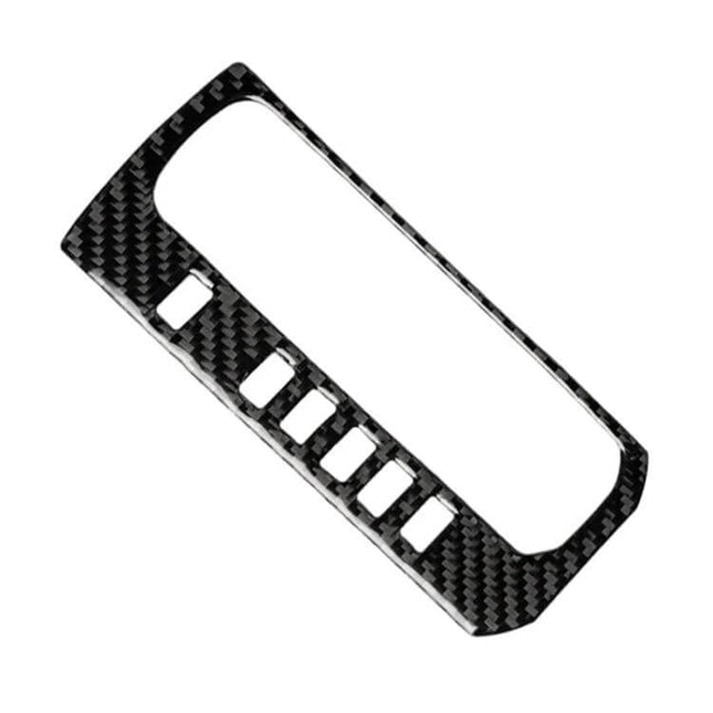 Carbon Fiber Gear Frame Sticker for Honda Civic 2016-2019 shown in black carbon fiber finish protecting and styling the gear area