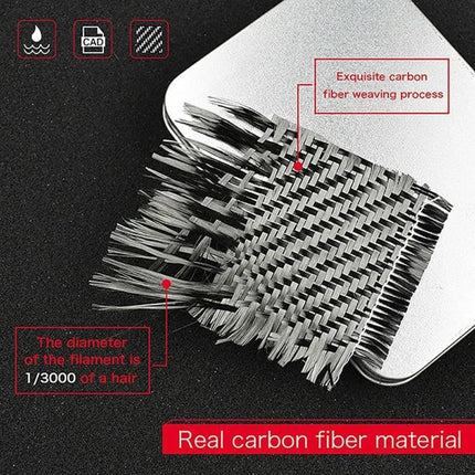 Carbon Fiber Decorative Sticker for Honda Civic Central Control 2016-2019 - close-up of real carbon fiber weave material