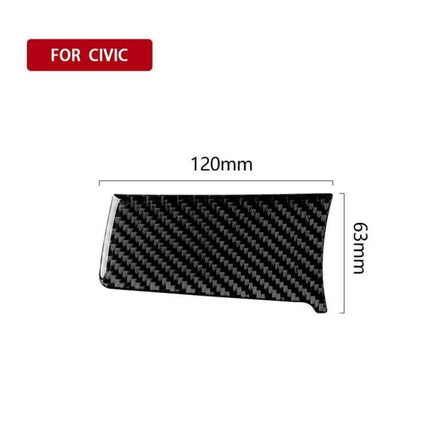 Carbon Fiber Decorative Sticker for Honda Civic 2016-2019 - 120mm x 63mm carbon fiber textured exterior accent