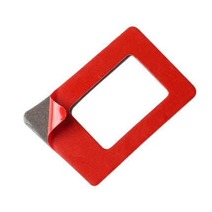 Carbon Fiber Double Flash Frame Sticker for Honda Civic 2016-2019 red adhesive backing close-up lightweight carbon fiber trim