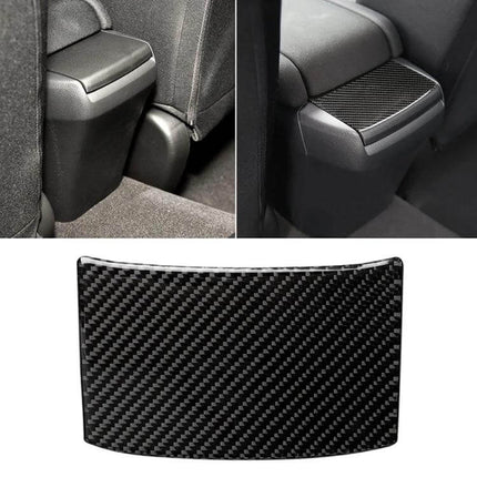 Carbon Fiber Decorative Rear Cover for Honda Civic 2016-2019 - carbon fiber rear armrest cover shown installed and standalone