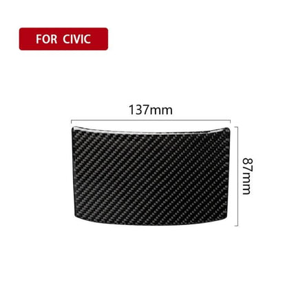 Carbon Fiber Decorative Rear Cover for Honda Civic 2016-2019 - carbon fiber textured rear cover 137mm x 87mm for Civic models