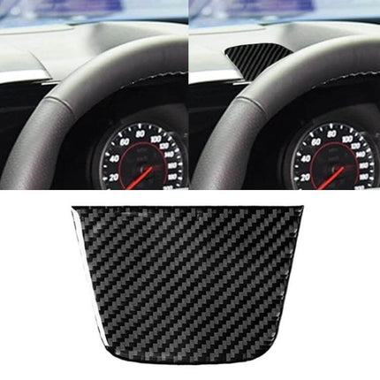 Carbon Fiber Dashboard Sticker for Chevrolet Camaro 2017-2019 — carbon fiber trim piece shown on Camaro dashboard near steering wheel