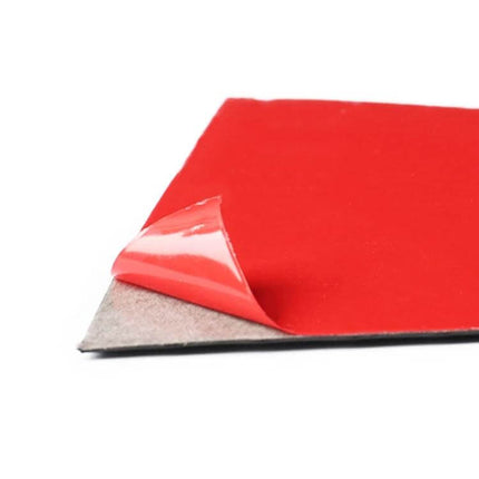 Carbon Fiber Dashboard Sticker for Chevrolet Camaro 2017-2019 - red adhesive backing peel and foam pad close-up
